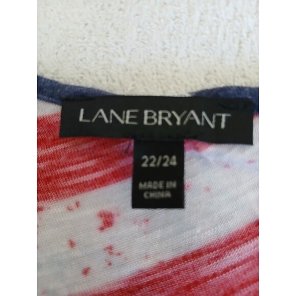 Lane Bryant Wpmens Tank Top Stars & Stripes Red White and Blue Patriotic 22/24 - Picture 12 of 13